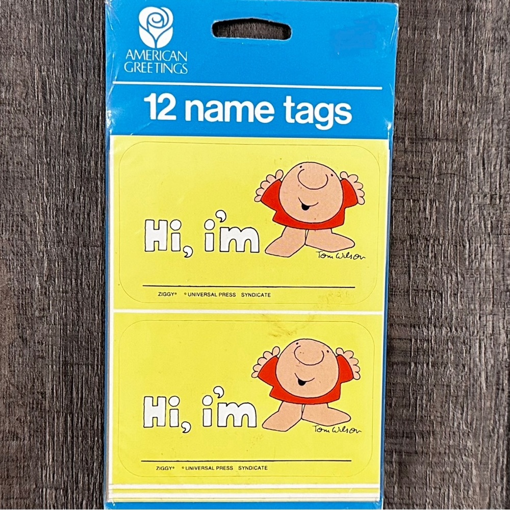 💞 New 12-Pack Ziggy Name Tags